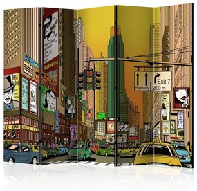 Paravento Vibrant city NY II [Room Dividers]