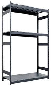 Scaffale in kit 3 ripiani Kompos L 160 x P 60 x H 240 cm grigio, portata per ripiano 400 kg