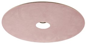 Paralume piatto velluto rosa oro 45 cm