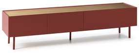 Mobile TV rosso scuro effetto rovere 180x45 cm Arista - Teulat