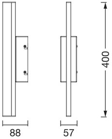 Osram-LED Illuminazione dimmerabile per specchio ORBIS MIRROR LED/6,8W/230V 40 cm IP44