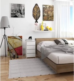 Cassettiera Moderna 40x35x74 Cm 4 Cassetti Bianco Opaco Artika