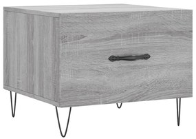 Tavolini salotto 2pz grigio sonoma 50x50x40cm legno multistrato