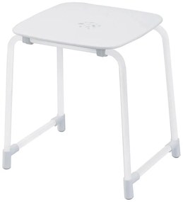 Sgabello Prima classe in alluminio bianco