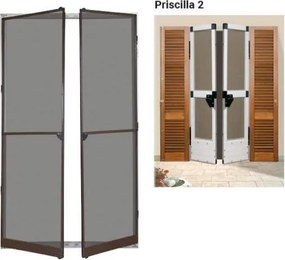 Zanzariera Per Porta A Battente 2 Ante 150x240 Telaio Alluminio Bronzo Sangiorgio