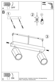 Sollux SL.1029 - Faretto ZEKE 2xGU10/40W/230V quercia