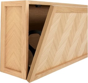 Scarpiera a cerniera in legno di quercia Herringbone - Hübsch