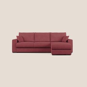 Dream Divano letto angolare in microfibra effetto pelle smacchiabile T15 rosso