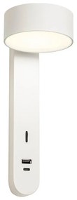 Redo 01-4640 - Lampada da parete LED SADES LED/6W/230V CRI 90 USB bianca