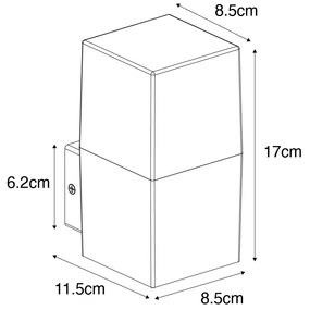 Lampada da parete per esterni con numero civico - Denmark