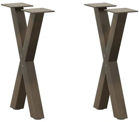 Gambe Tavolino Caffè A X 2 Pz Naturale 28x(42-43) Cm Acciaio /
