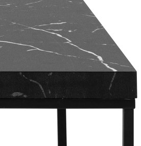Tavolino nero con piano in marmo 55x110 cm Barossa - Actona