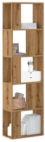 Libreria 5 Piani Rovere Artigianale 45x23,5x162,5cm Multistrato /