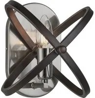 Applique Industrial-Nordico Hoopla Acciaio Nero 1 Luce E14