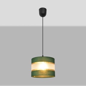 Lampadario a sospensione con filo HELEN 1xE27/15W/230V diametro 20 cm verde/oro