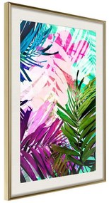 Poster  Vibrant Jungle  Cornice Quadri Cornice d'oro con passe-partout, Larghezza x Altezza Home decor 20x30