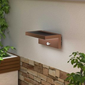 Applique LED Solare Minimal Corten con Sensore di Movimento Colore Bianco Naturale 4.000K