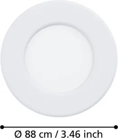 Eglo 901394-SET 3xLED Faretto da incasso FUEVA LED/3,7W/230V Ø 8,8 cm bianco