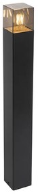 Lampada da esterno da terra nera 70 cm IP44 con vetro fumé - Denmark