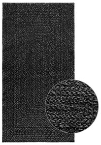 Tappeto Zızur Antracite 80x150 Cm Aspetto Iuta Interni Esterni /