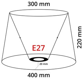 Eglo 49584 - Paralume VINTAGE E27 diametro 40 cm