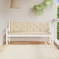 Cuscini Panca da Giardino 2pz Beige 180x50x7 cm Tessuto Oxford 361719