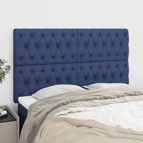 Testiera 4 Pz Blu 80 X 7 X 78/88cm İn Tessuto /