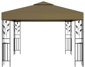 Gazebo con Luci LED a Stringa 3x3 m Grigio Talpa