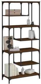Libreria rovere marrone 81x36x176 cm in legno multistrato