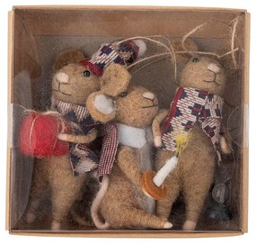 Decorazioni per albero di natale in set in lana 3 pz 11 cm Peo – Bloomingville