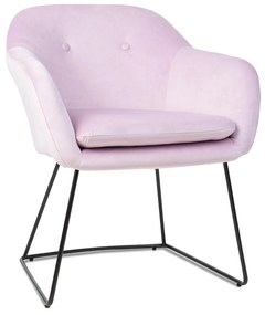 blumfeldt Zoe sedia imbottita imbottitura in poliuretano espanso rivestimento in poliestere velluto acciaio rosa