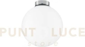 Plafoniera city sfera bianca 1 luce attacco e14 20x20x22cm in vetro...