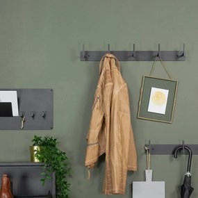 Attaccapanni da parete nero in metallo 44 cm Chapman – Spinder Design