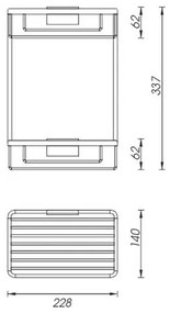 NIMCO Ki 14017D-26 - Mensola a muro per doccia a due livelli KIBO cromo lucido