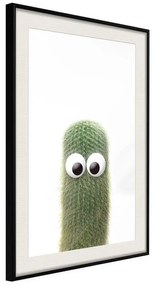 Poster  Funny Cactus IV  Cornice Quadri Cornice nera con pass-partout, Larghezza x Altezza Home decor 40x60