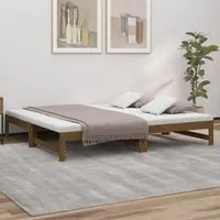 Dormeuse Estraibile Miele 2x(90x190) cm Legno Massello di Pino 823417