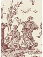 Lewis & Wood Carta da parati Toile Baptiste - Rhone