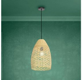 Eglo 390237 - Lampadario a sospensione con filo SAMBUCONA 1xE27/40W/230V diametro 35 cm bambù