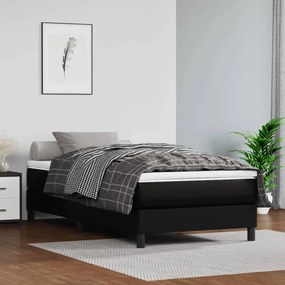 Materasso A Molle Insacchettate Nero 120x190x20cm İn Similpelle /