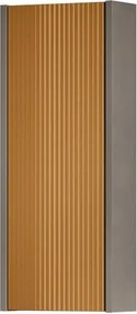 Pensile bagno Niwa cannettato laccato opaco grigio carbone con vetro senape, 1 anta reversibile P17 x L30 x H78.5 cm