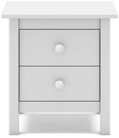 Comodino bianco per bambini in legno di pino Max - Marckeric