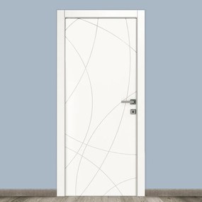 Porta interna a battente Sign in legno colore bianco, L 70 x H 210 cm, apertura reversibile