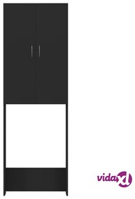 vidaXL Mobile per Lavatrice Nero 64x25,5x190 cm