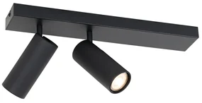 Faretto da soffitto moderno nero a 2 luci orientabili - Renna