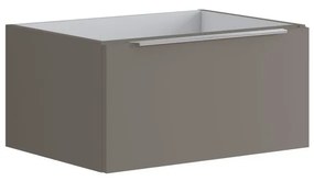 Mobile da bagno sotto lavabo Brera grigio opaco L 59.5 x H 30 x P 45.5 cm 1 cassetto, lavabo non incluso