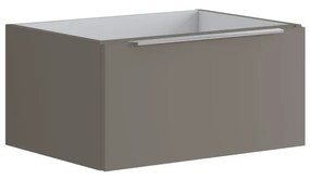 Mobile da bagno sotto lavabo Brera laccato opaco grigio londra laccato opaco L 59.5 x H 30 x P 45.5 cm 1 cassetto, lavabo non incluso