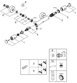 GROHE 34765000-Miscelatore termostatico per doccia GROHTHERM COSMOPOLITAN DN 15 cromato