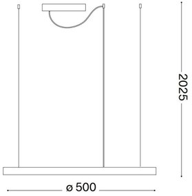 Ideal Lux - Lampadario a sospensione LED ORACLE SLIM LED/29W/230V 3000K Ø 50 cm nero