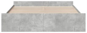 Giroletto cassetti grigio cemento 200x200 cm legno multistrato