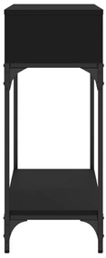Tavolino consolle nero 100x30,5x75 cm in legno multistrato